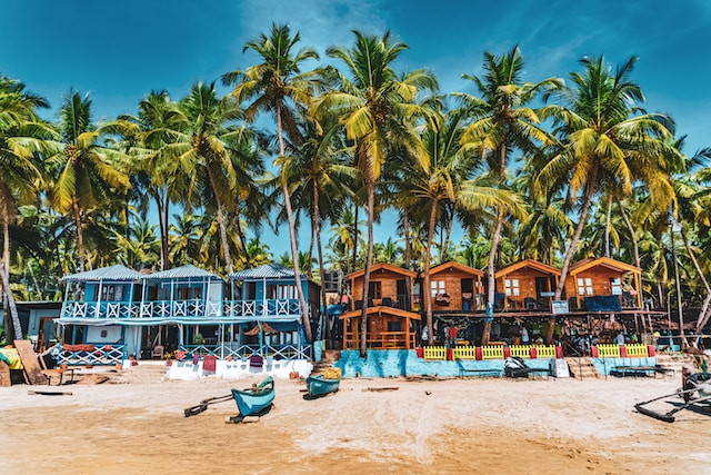 India Goa beach, digital  nomads, working remotely